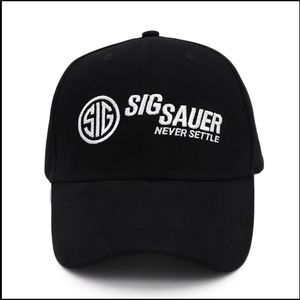 NEW! Sig Sauer Embroidered Adjustable Strap Hat (Black)